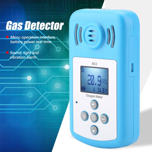 Blå digital syregasläckagedetektor -10~+50℃