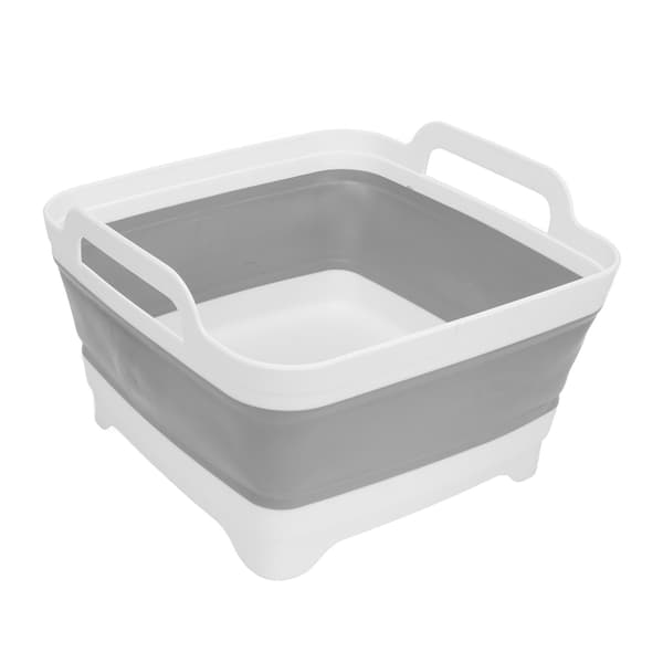 Foldbar Vask med Afløbsprop og Sidehåndtag