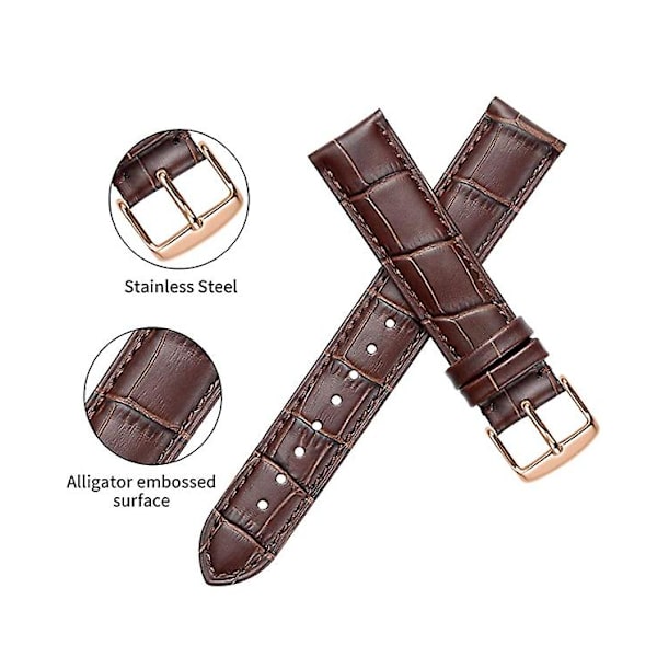 Watch för män - enfärgad 13mm Brown