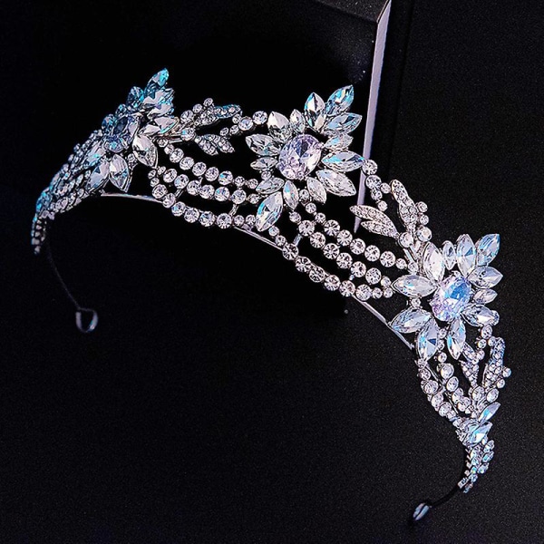 Brudkrona Huvudbonader Full Rhinestones Inlagd Retro Huvudbonad Lyxkrona Bröllopsfödelsedagshår