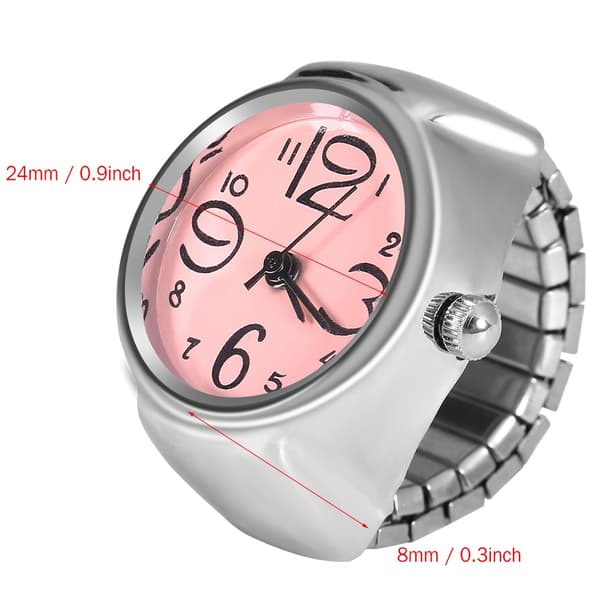 Mode Quartz Analog Rund Ring Kærlighedsur til Kvinder Mænd Pink