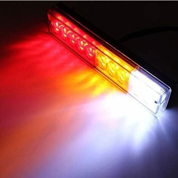 2STK 12V LED Trailerlygter,Universal LED Baglygter 20LED Baklygter Bremse Blinklygter Baglygte for