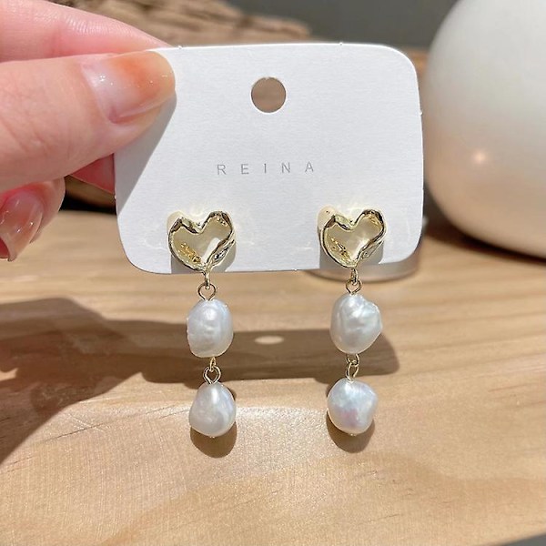 Ørering Pearl Heart Stud Girls&#39; Modesmykker Ac3721