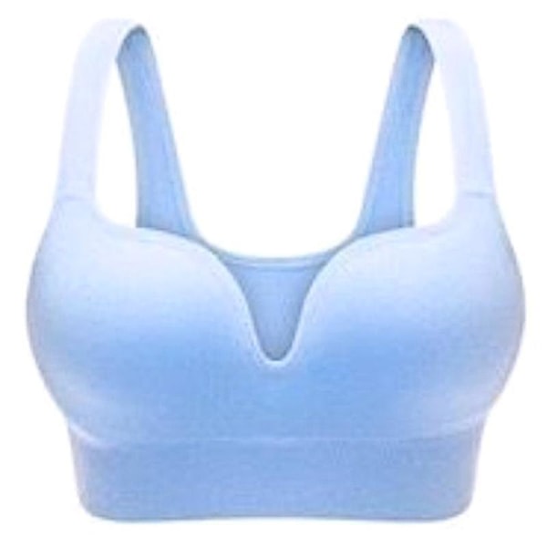 Naisten harjoittelu Jooga Kuntosali Urheilu Fitness Push Up Bra Blue S