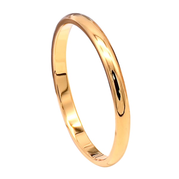 Parring Allsidig Delikat Titanstål Geometrisk Fingerring For Bankettfest Jubileumsforlovelse Golden US6