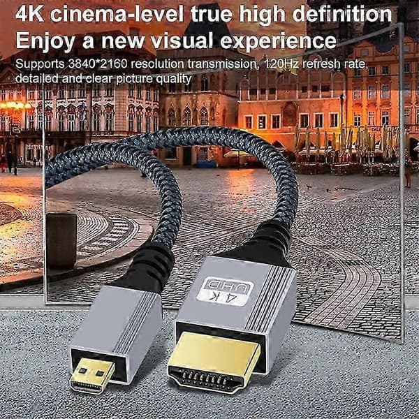 HDMI til Micro HDMI 5m Ekstra-langt Kabel 4K 120Hz