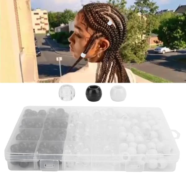 12 mm Dreadlock Perlesæt Mode Hårfletningsringe Dekorationsartikler