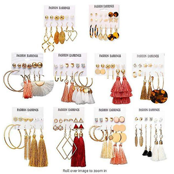 Örhängen Set Tofsar Modesmycken B2353 SJQ004