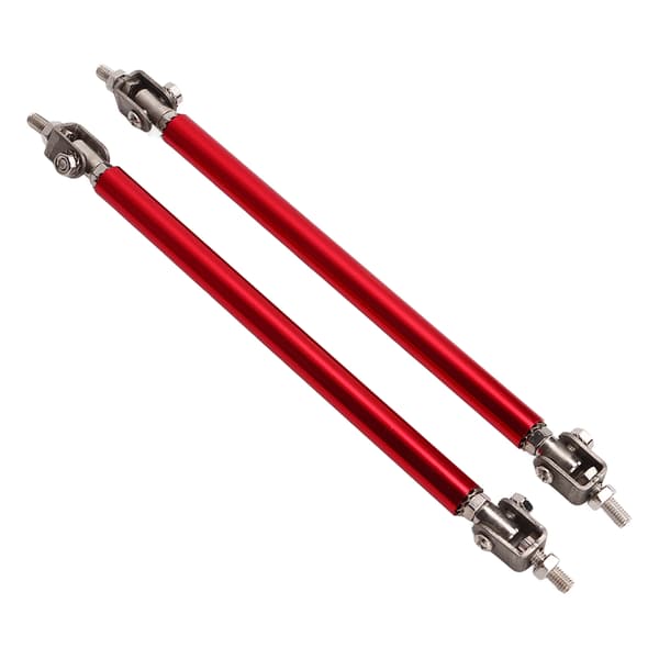 2 stk. 15 cm Røde Strekkbare Støtfangerleppe Diffuserstang Splitter Støtte Trekkstang