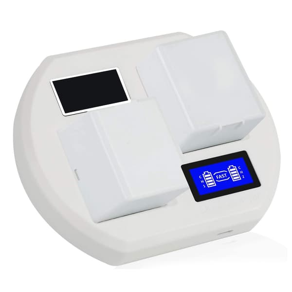 SEIVI USB Hurtigoplader til Arlo Pro 2 Pro Walk Light Batteri Dobbelt LCD Smart Base Oplader