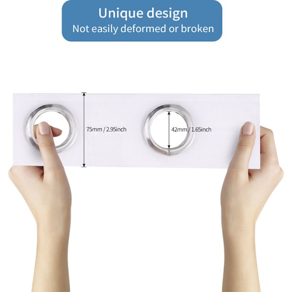 Genomföring Tejp Eyelet Gardin Gardin Trim Strip Grommet Top Tape Plissékrok Gardintillbehör, 5m Vit，