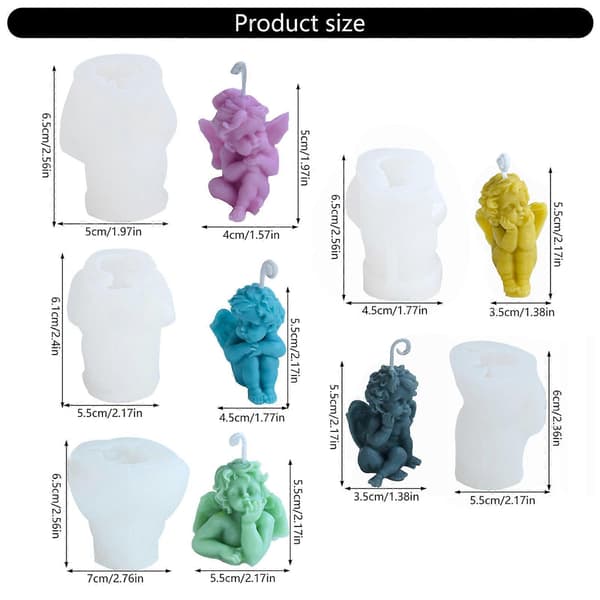 Dekorering af støbegods Epoxyforme 3D Lysfremstilling Bagning Silikone DIY 3D Håndværk Søde forme Silikone Håndværksforme