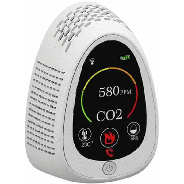 Kuldioxiddetektor, husholdningstermometer og hygrometer, C02-detektor, to i én, (CO2-detektion + temperatur og