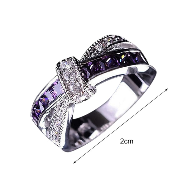 Ring Rhinestone Inlagd Dekorativ Legering Cross Design Finger Band För Party 7