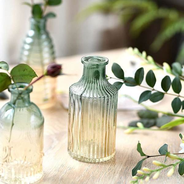 4 stk vintage reliefvase