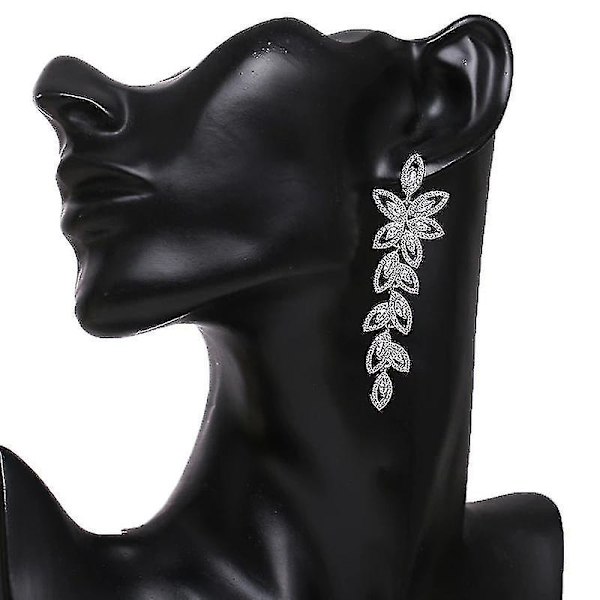 långa örhängen Cubic Zircon Jewlery Stud Örhängen