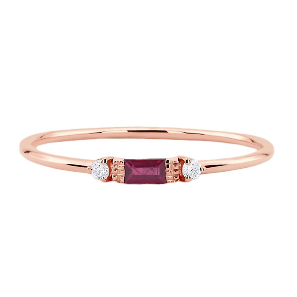 Kvinnor Cubic Zirconia Inläggningar Band Finger Ring Bröllop Förlovning Smycken Present Red US 6