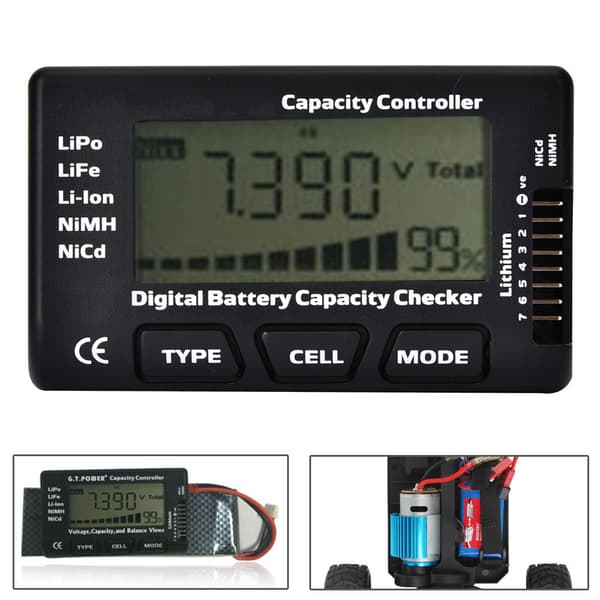 GTPower 2-7S Digital Batterikapacitetstester til RC