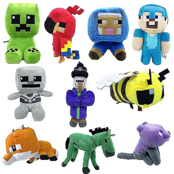 Minecraft Plys Legetøj Dukke Bi Delfin Papegøje Dukke Dukke Spil Peripheral-23 S