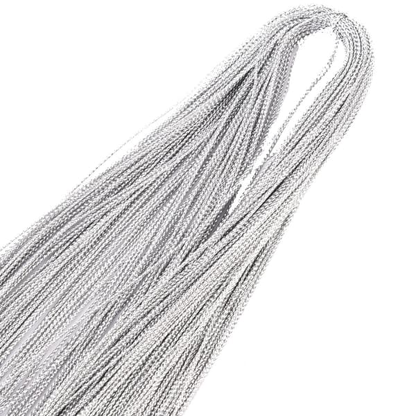 100 Yards Garn DIY Snöre Rep Tråd Hår Förpackningsetikett Kläder Väskor Tillbehör Silver