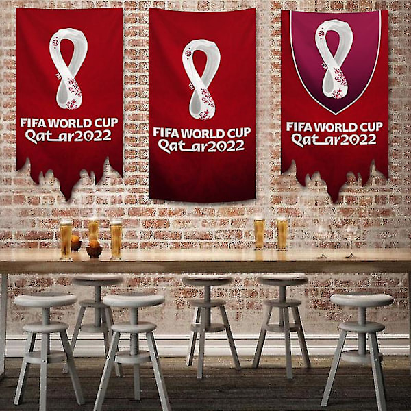 VM 2022 Qatar Emblem Flagga Bunting Bar dekoration