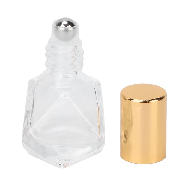 Professionell Glas Parfym Rollerflaska Bärbar Eterisk Olja Roll On 8ML Guldlock