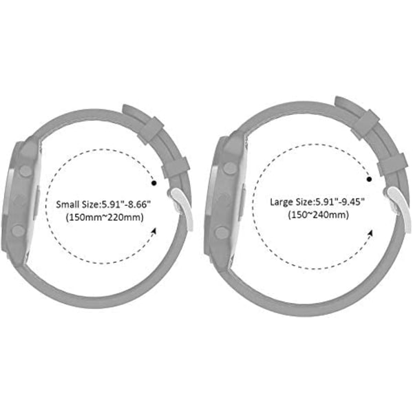 20 mm silikonstropp, assorterte farger (svart, S)