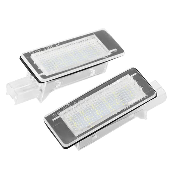 2 stk. fejlfri LED nummerpladelygte til Dacia Duster 2010 til 2015