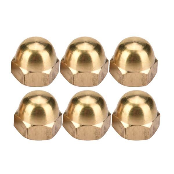 Messing Acorn Mutter Kit M8 10 stk. Dome Head Cap Hex Nuts Kjøretøyfester