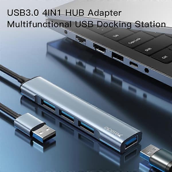 Yesido HB18 4-i-1 USB multifunksjonell dokkingstasjon HUB-adapter Not Specified