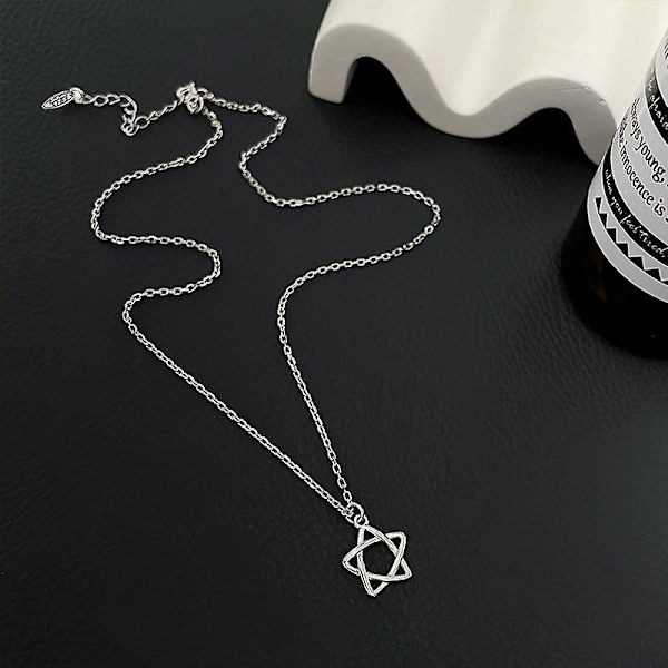Halskjede 925 sølv smykker Star Fashion Jewelry Ac8036