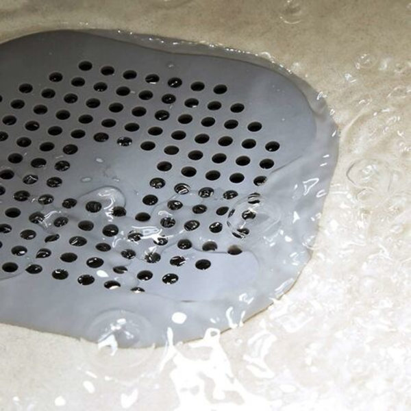 6 st Anti Clog Silikon Cover för Grå Handfat