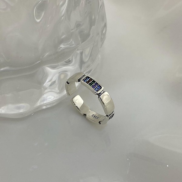 Sormus Värikäs Hopea Muotikorut Ac5202