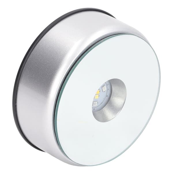 Roterande displayställ 360° roterande LED-lampor 80 sekunder per varv USB-laddning LED-displaybas för koppar och kristaller