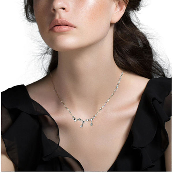 Tolv Constellation Lady halsband jul liten gåva hänge halsband prydnadsföremål