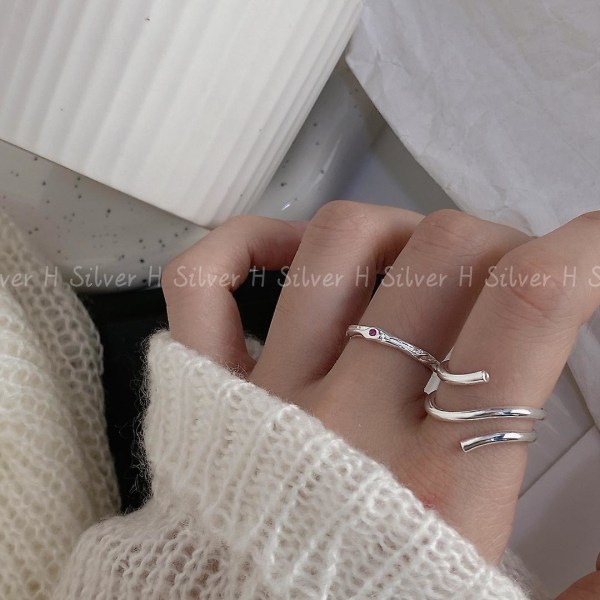 Ringpärlor S925 Silver Modesmycken Ac5222 mult-layer