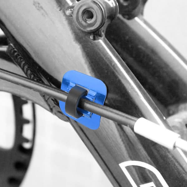 CANSUCC 4 st Blå Cykel Bromskabel Rör Guide Växeladapter Ram C Spänne