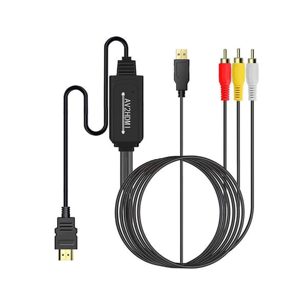 [qg]RCA til HDMI-adapter - konverterer AV til HDMI 1080p/720p