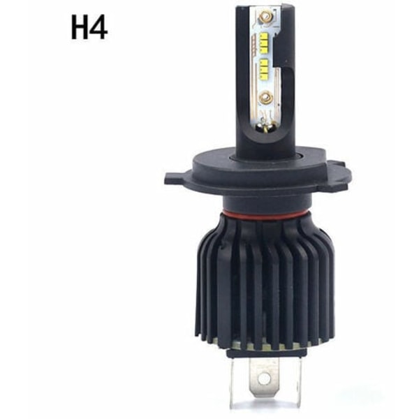 H4 LED-lampa, 38W 3800LM vit bil- och motorcykelstrålkastare IP65 Vattentät Extremt ljus, automatisk ersättningslampa för H