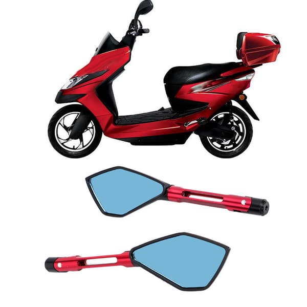 Motorcykel Backspeglar Par Modifieringstillbehör Röd