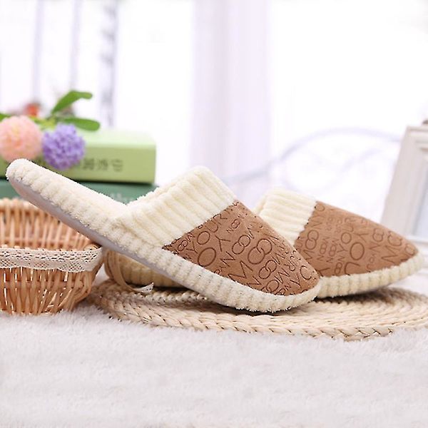 Dame Memory Foam Vinter Hjemmesko Coffee 44-45