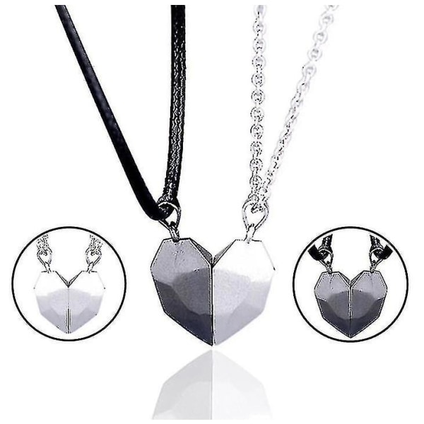Two Souls One Heart Pendant Magnet -kaulakorut pariskunnalle