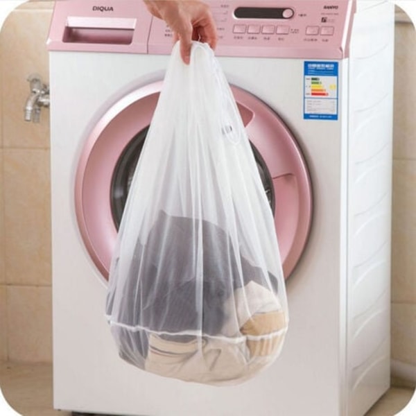 stykvaskepose, vaskenet til vaskemaskine med snoretøjsnet og vaskepose,