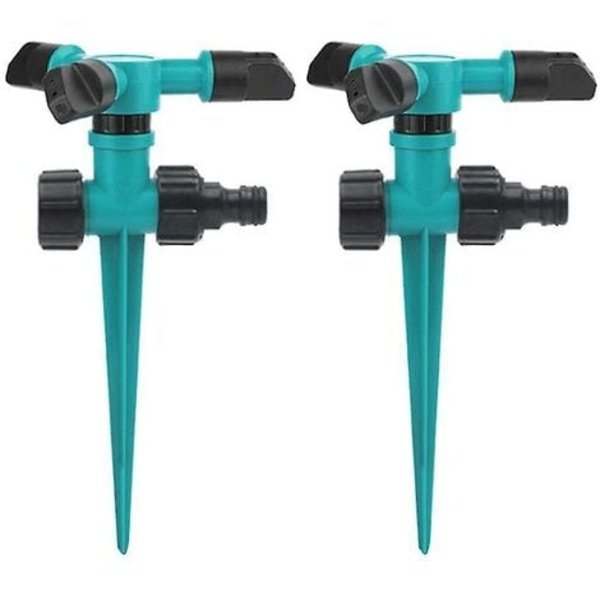 2 stk haveautomatisk sprinkler Roterende græsplænevanding 360 graders automatisk sprinklersprinkler A