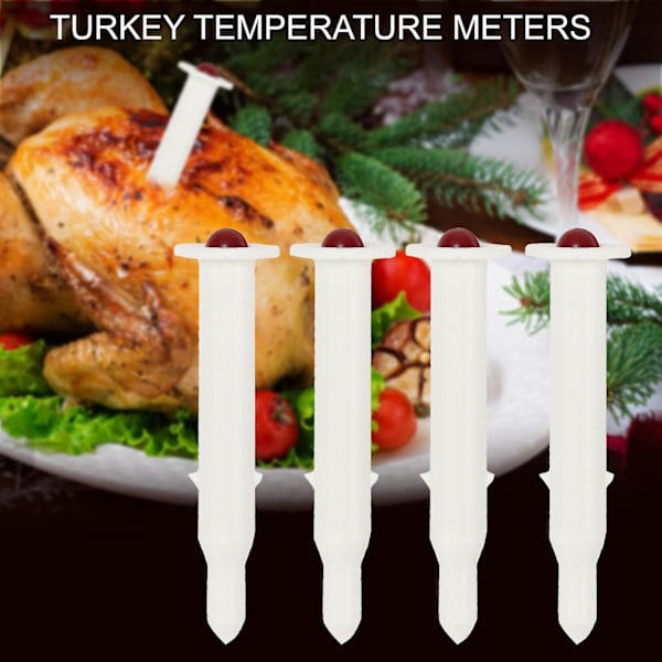 4 stk Tyrkia temperaturmålere Engangs Høy temperatur motstand Bærbar pop-up piknik Grill termometre Timere Kjøkkenutstyr