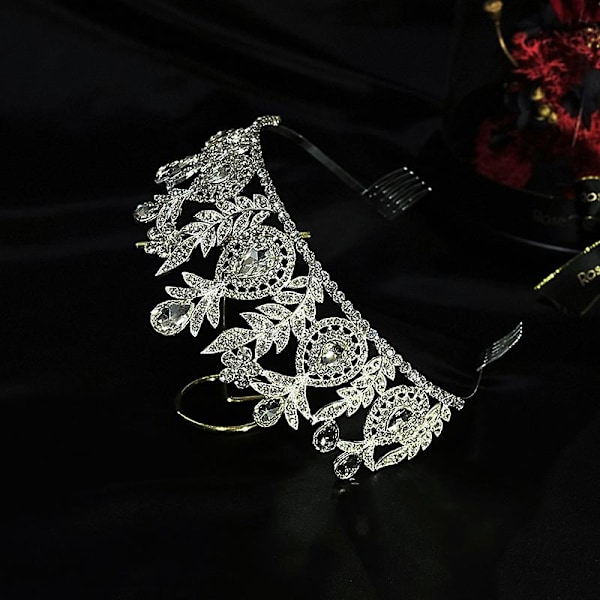 Jeweled Crowns Vackra Headpiece Bröllop Crown Bröllop Tiaras Håraccessoarer för bal födelsedag