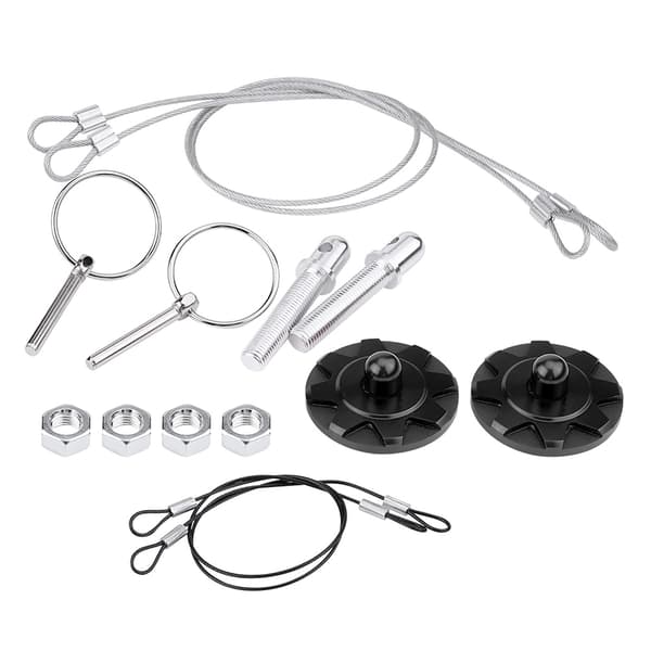 Universal Sort CNC Aluminium Legering Bil Racing Hætte Pin Lås Kit