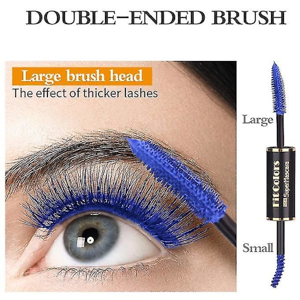 Double-ended Colour Mascara - Vandtæt tyk curling BLUE