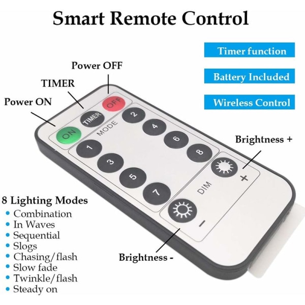 LED-hvid med USB fjernbetjening gardinlys solstjernegardin lyssnor lys dekoration led lysgardin, til