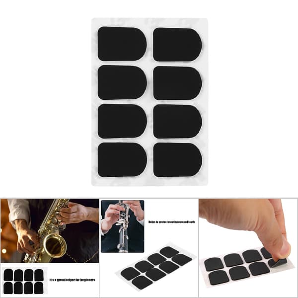 Saksofoni Klarinetti Suukappale Pehmuste Musta 0,8mm Pieni Soikea